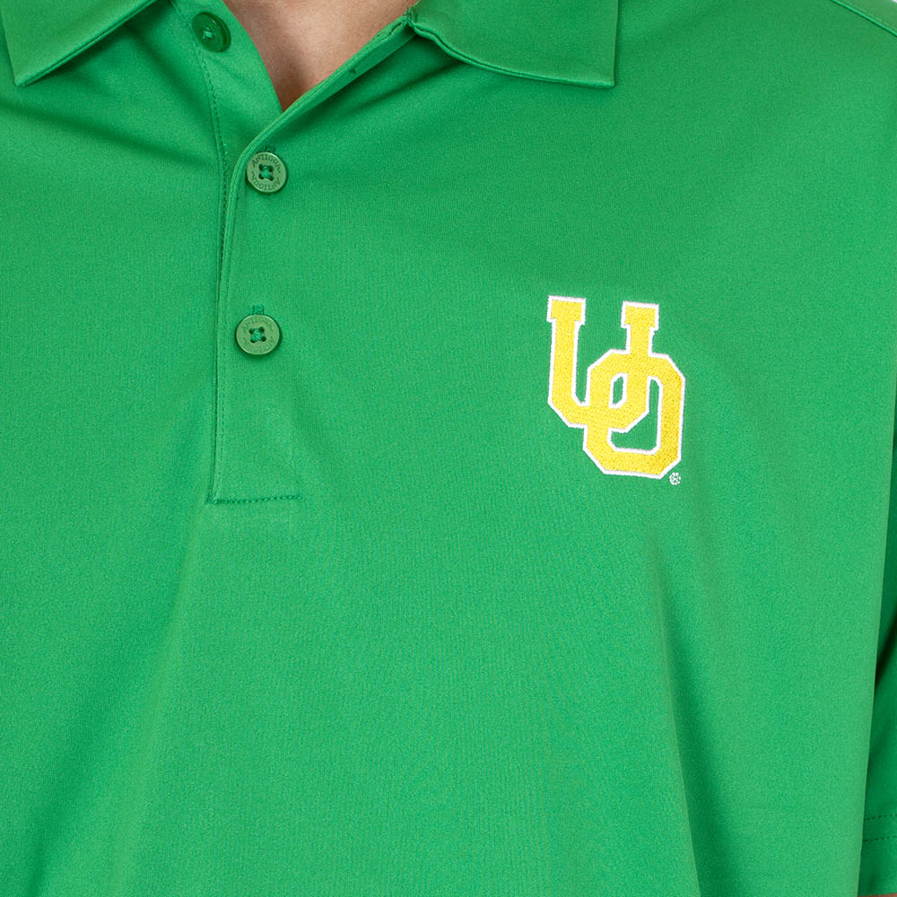 Interlocking UO, Antigua, Green, Polo, Polyester, Men, Performance, Tribute, Shirt, 956455